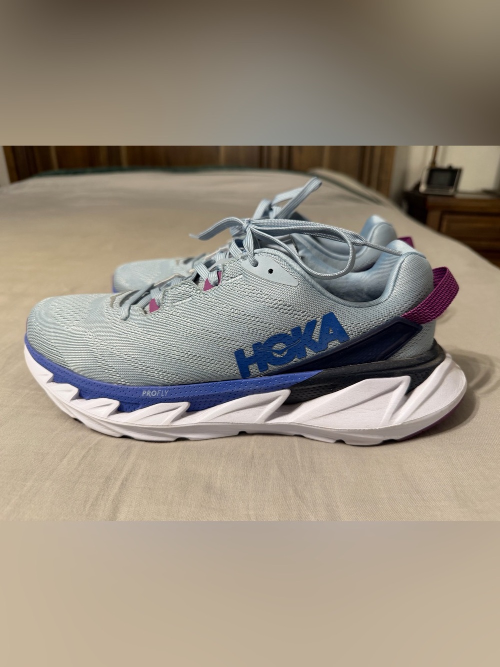 Hoka ProFly Light Blue and Royal Blue Women's Running Shoes